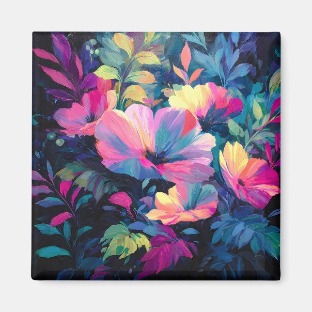 Blommar Rush Vår Blommigt Garden Magnet (Framsidan)