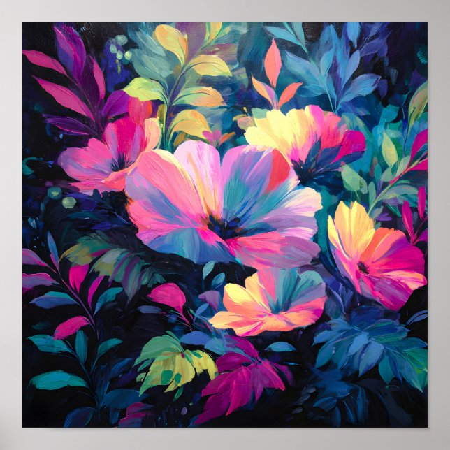 Blommar Rush Vår Blommigt Garden Poster (Framsidan)