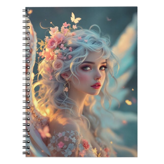 Blommar Seraph - Angel av Vår Grace Grace Anteckningsbok (Framsidan)