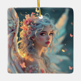 Blommar Seraph - Angel av Vår Grace Grace Julgransprydnad Keramik