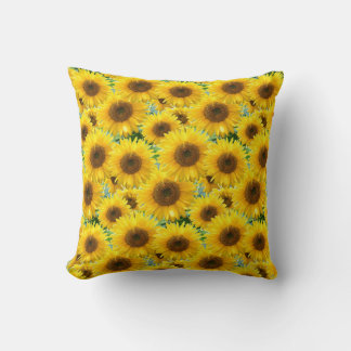 Blommar Solblommor Kudde