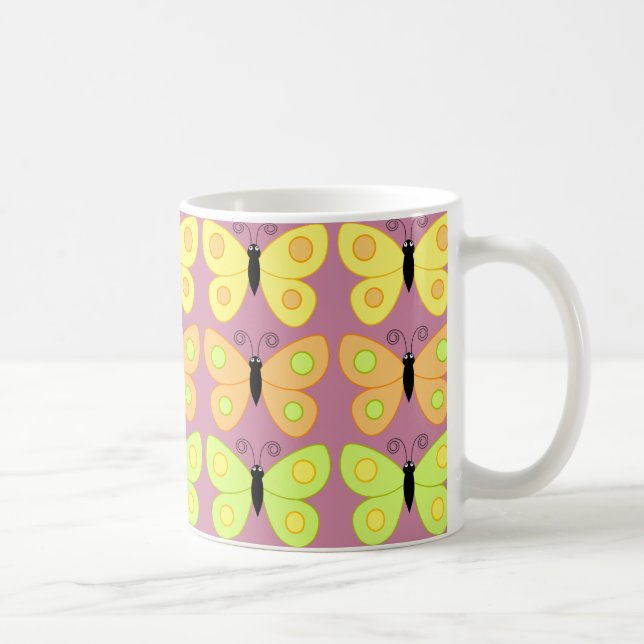 Blommar som en fjäril kaffemugg (Höger)