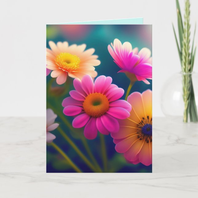 BLOMMAR SOM SKICKAR ETT STORBRITANNISKT KORT FÖR A (Framsida)