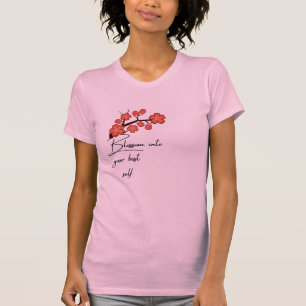 Blommar till ditt bästa eget Minimalistisk motiv T Shirt