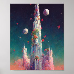 Blommar Torn Fantasy Art Poster