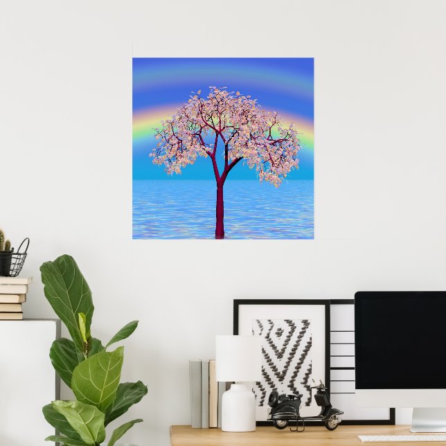 Blommar Träd Poster (Hemmakontoret)