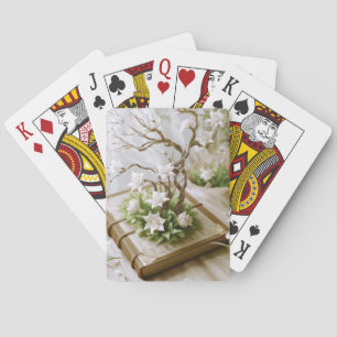 Blommar Träd som växer från Bok Casinokort