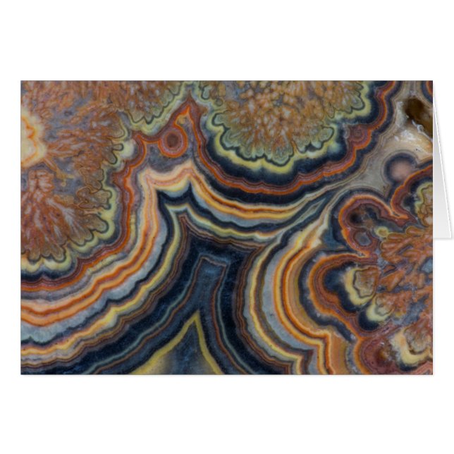 Blommar tub onyx hälsningskort (Framsidan Horizontal)