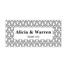 Blommar tulp blommigt ram par namn tack självfärgande stämpel