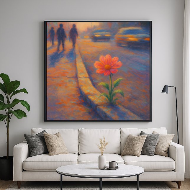 Blommar - Urban Pastel Painting Stil Art Poster (Skapare uppladdad)