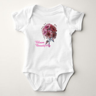 Blommar vackert blommig babybodysuit t shirt