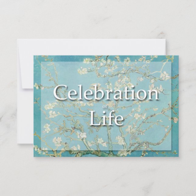 Blommar Van Gogh-Firandets meddelande Inbjudningar (Framsida)