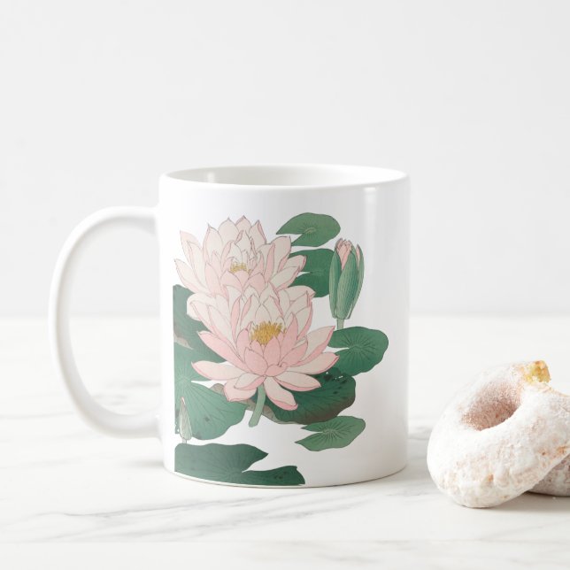 Blommar Vatten Lily av Ohara Koson Kaffemugg (Med munk)