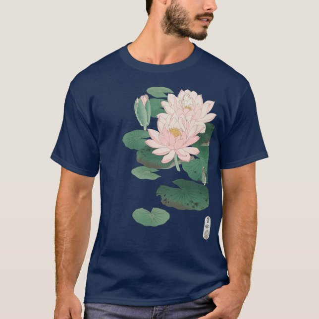 Blommar Vatten Lily av Ohara Koson T-Shirt (Framsida)