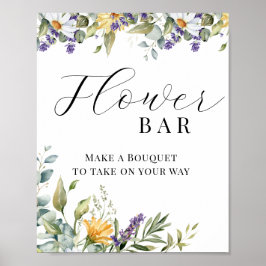 Blommar Vildblomma | Äng Floral  | Blomster Bar Poster