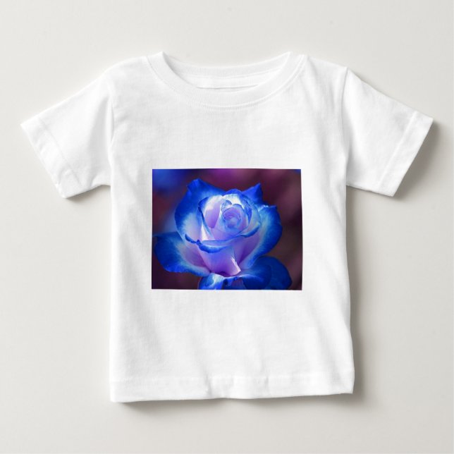 blommar vines petal ro blomma blått kärlek t shirt (Framsida)