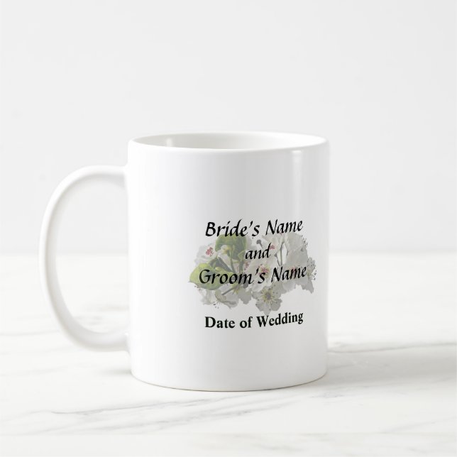 Blommar Vita Blommar Kaffemugg (Vänster)