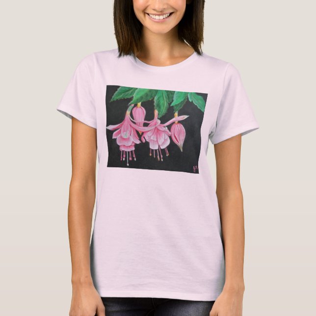 BlommarFuchsia T Shirt (Framsida)