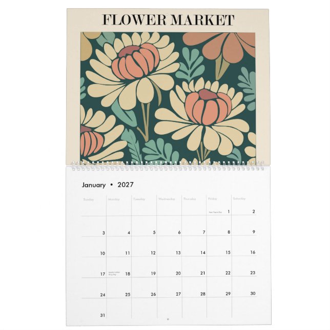 Blommarknad 2 Kalenderns Söt Kalender (Jan 2027)