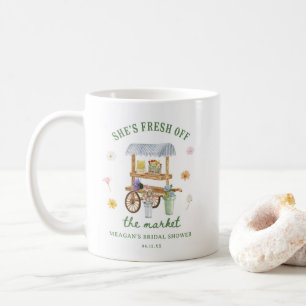 Blommarknad Färsk Från Marknaden Bröllopsdusch Kaffemugg