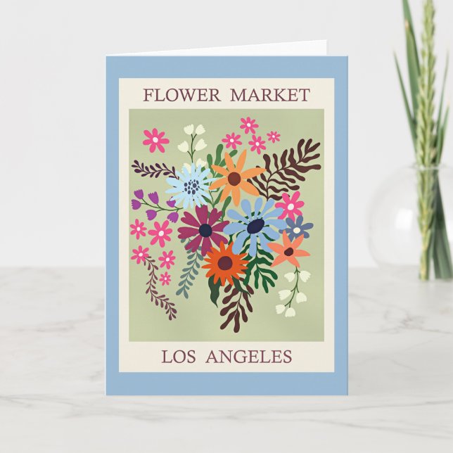 Blommarknad, Los Angeles, Kort (Framsida)