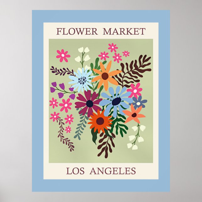Blommarknad, Los Angeles, Poster (Framsidan)