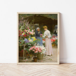 Blommarknad Victor Gabriel Gilbert Poster