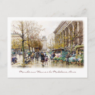 Blommarknaden på Madeleine, Paris Vykort