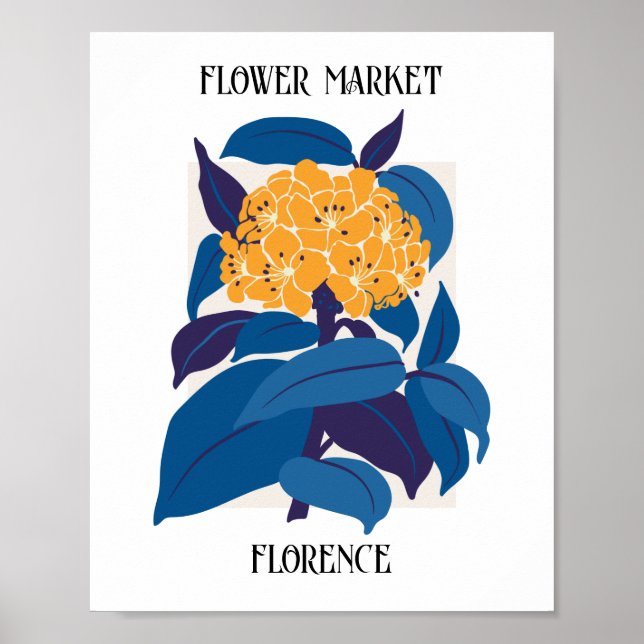 Blommarknaden, redigerbar Florens Poster (Framsidan)