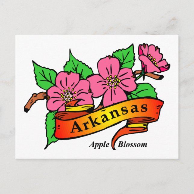 Blommarna Arkansas Apple Vykort (Framsida)