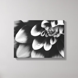 Blommarna Black and White Dahlia Flower Canvastryck