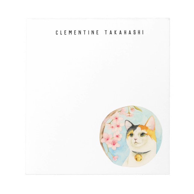 Blommarna Calico Cat och Cherry | Lägg till ditt n Anteckningsblock (Framsida)