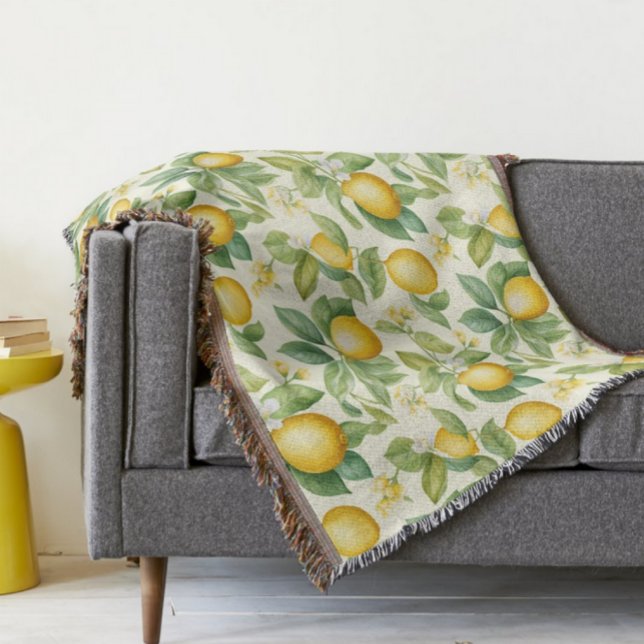 Blommarna Citrus i Medelhavet Filt (Skapare uppladdad)