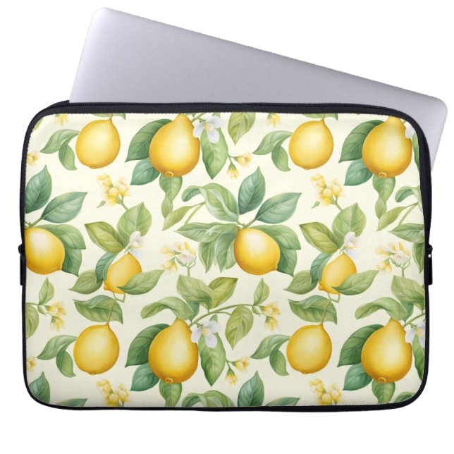 Blommarna Citrus i Medelhavet Laptop Fodral (Framsidan)