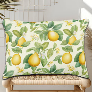Blommarna Citrus i Medelhavet Prydnadskudde