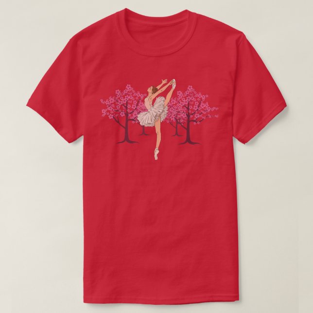 Blommarna En Pointe Ballerin T Shirt (Design framsida)