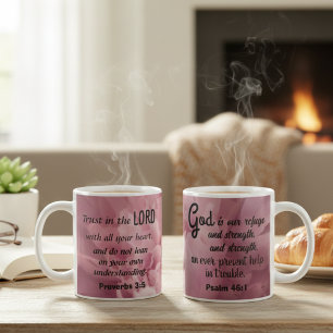 Blommarna Faith: Rosa Peony Scripture Mugg