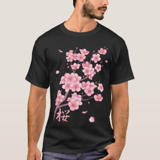 Blommarna Falling Sakura Cherry T Shirt