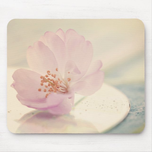 Blommarna Flower vid mjuk Rosa Cherry Musmatta (Framsidan)