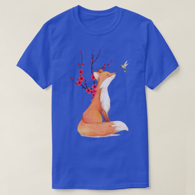 Blommarna för slam från och svärdfågel från körsbä t shirt (Design framsida)