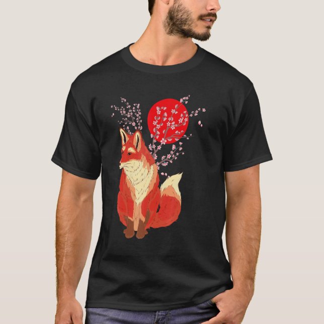 Blommarna Fox för  av skogsherry (HX) T Shirt (Framsida)