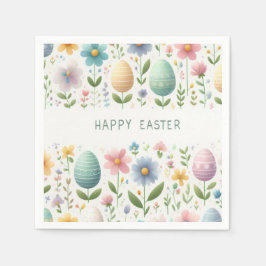 Blommarna glad påsk pappersservett