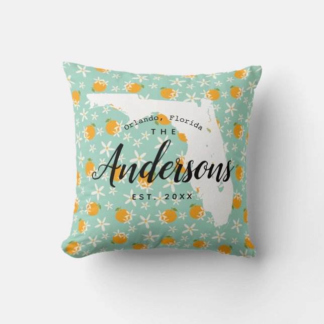 Blommarna Hemstat Flower Florida Orange Kudde (Framsida)