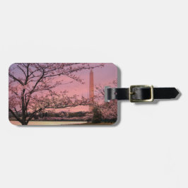Blommarna i Washington Monument Cherry Bagagebricka