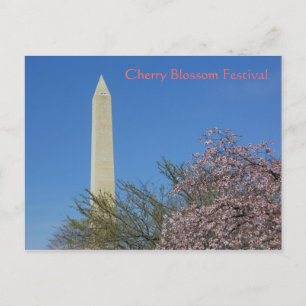 Blommarna i Washington Monument Cherry Vykort