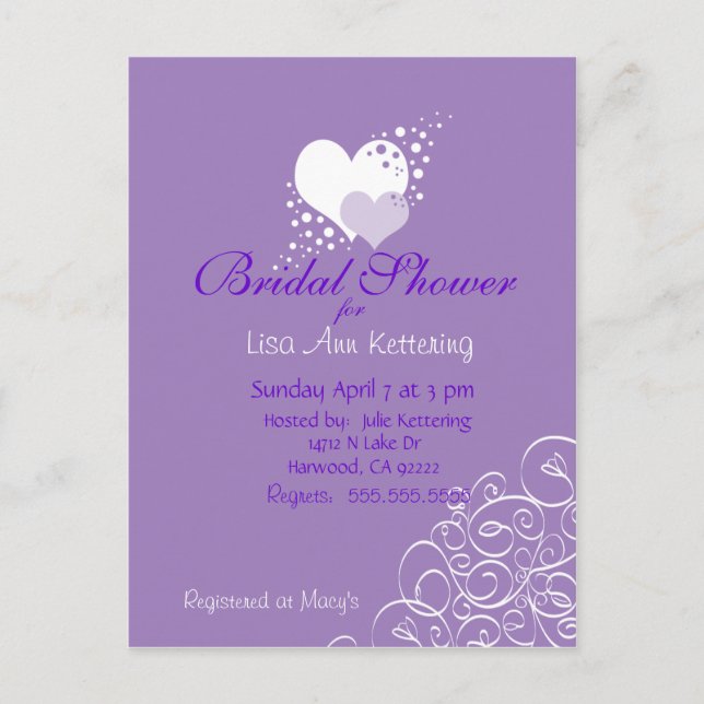 Blommarna kärlek inbjudan vykort (Framsida)