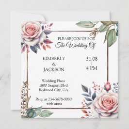 Blommarna Kärlek Inbjudningar