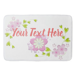 Blommarna Kawaii Stil Sakura Cherry Träd Badrumsmatta