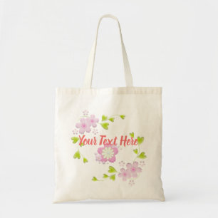 Blommarna Kawaii Stil Sakura Cherry Träd Tygkasse