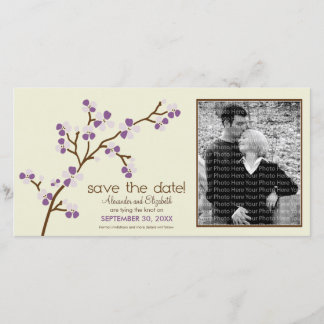 Blommarna Lilac/Ivory Cherry Spara datumfotokortet Datumet
